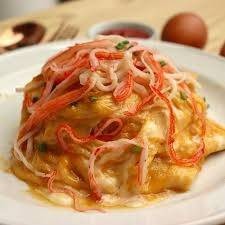 ข้าวไข่ข้นชีสส..ปูอัดญี่ปุ่นผัดเนยกระเทียม