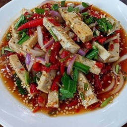 ยำหมูยอกุ้งสด