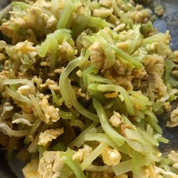 ผัดมะระหวานใส่ไข่