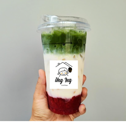 ชาเขียวนมสดสตอเบอร์รี่