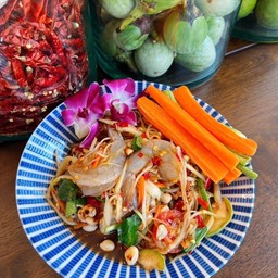 ตำกุ้งสด