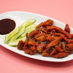 ไส้หมูพะโล้ทอด