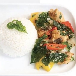 ข้าวกะเพราปลากะพง