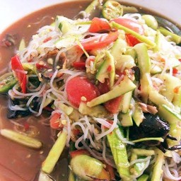 ตำแตงซั่ว(ขนมจีน)