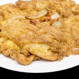 ไข่เจียวหอมใหญ่มะเขือเทศ