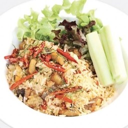 ข้าวผัดน้ำพริกกรอบปลาสลิด