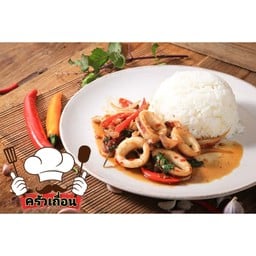 1 เเถม 1 กระเพราทะเลราดข้าว