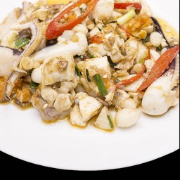 หมึกผัดไข่เค็ม