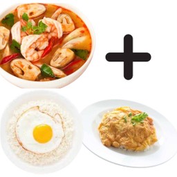 ข้าว+ ต้มยำกุ้งน้ำใส