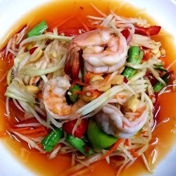 ตำกุ้งลวก