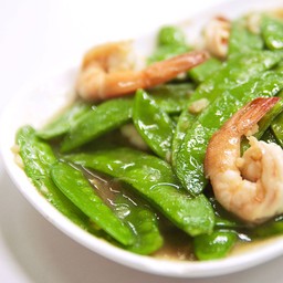 ถั่วลันเตาผัดกุ้ง