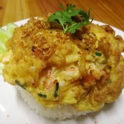 ไข่เจียวกุ้ง ราดข้าว