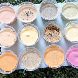 ระบุเลย ครีมซีฟุ้ด งาญี่ปุ่น พริกไทดำ งาดำ  เบดสลัด  น้ำซีฟู้ดลุยสวน