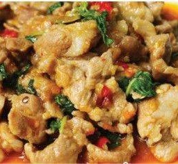 กระเพราหมูชิ้น