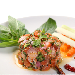 ลาบปลาแซลมอน