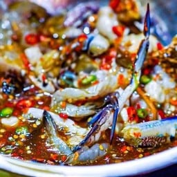 เหลาปูม้าสดกุ้งสด