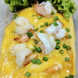 ข้าวไข่ข้น กุ้ง