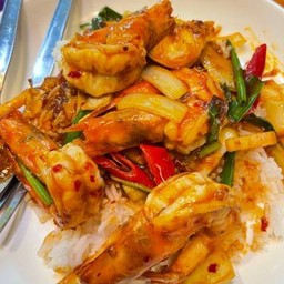 ข้าวพริกเผา กุ้ง