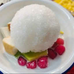 สลิ่มทับทิมกรอบแตงไทย(น้ำกะทิสด)