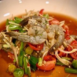 ตำกุ้งสด(ดิบ)