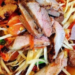 ตำปลาร้าคอหมูย่าง