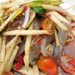 ตำมะม่วงกุ้งสดปลาร้า