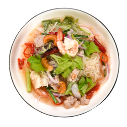 ยำวุ้นเส้นหมูสับกุ้ง