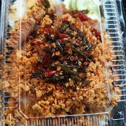 ข้าวหมูพริกกระเทียม sizeM