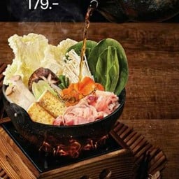 สุกี้นาเบะหม้อไฟหมูสไลด์