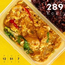 เห็ดรวมผัดผงกะหรี่ (289 Kcal)