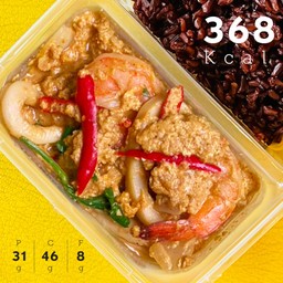 ทะเลผัดผงกะหรี่ (368 Kcal )