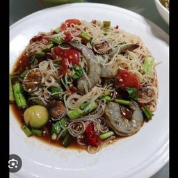 ตำขนมจีน-กุ้งสด