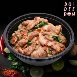 ข้าวกะเพราสันคอหมู