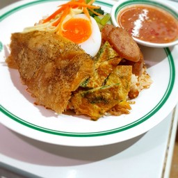 ข้าวคลุกน้ำพริกปลาสลิด+น้ำพริกกะปิ