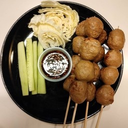 ลูกชิ้นเนื้อล้วนปิ้ง