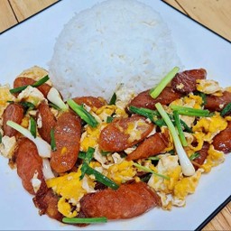 ข้าว + กุนเชียงผัดไข่