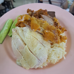 ไก่ต้ม+ไก่ทอด