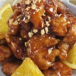 ไก่กรอบซอสฮันนี่เลมอนเป็นกับข้าว