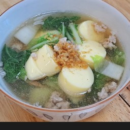 ต้มจืดเต้าหู้หมูสับผักกาดขาว