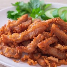 หมูทอด-กระเทียม