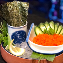 B-ซาชิมิไข่กุ้ง50g สาหร่ายแผ่น