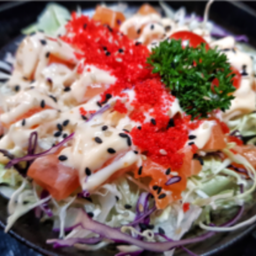 G12-สลัดแซลมอลซอสไข่กุ้ง