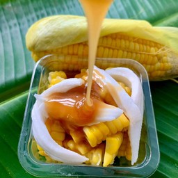 ข้าวโพดโรยมะพร้าวน้ำราดโบราณ