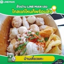 ก๋วยเตี๋ยวแห้งยำลูกชิ้นแคะรวมรวม