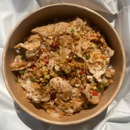 ข้าวคั่วพริกเกลือ เลือกเนื้อสัตว์ได้