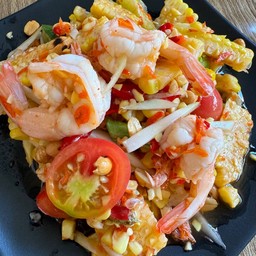 ตำข้าวโพดใส่กุ้ง