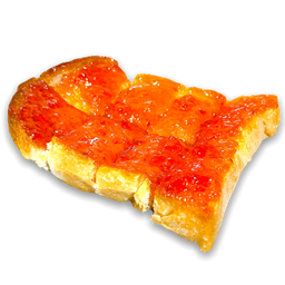 ปังปิ้งเนย แยมสตรอว์เบอร์รี.