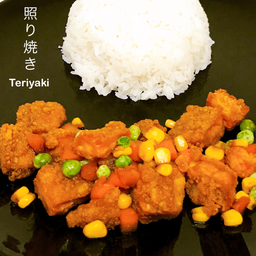 ข้าวไก่ทอดซอสเทอริยากิ.