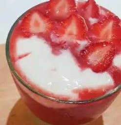 สตรอเบอร์รี่ โยเกิร์ต ปั่น