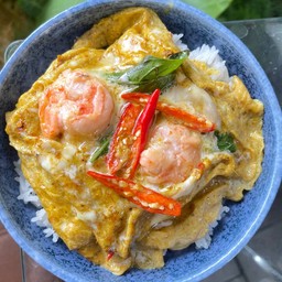 ข้าวหน้าไข่ข้นห่อหมก